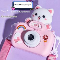 Plastic Childrens Camera Big Head Kitten Cartoon Photography