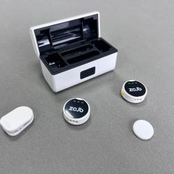 Wireless Collar Clip Microphone With Charging Bin Round One Drag Two Magnetic Button