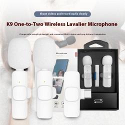 White One-to-two Wireless Neckline Clip Small Microphone