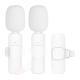 White One-to-two Wireless Neckline Clip Small Microphone