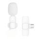 White One-to-two Wireless Neckline Clip Small Microphone