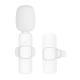 White One-to-two Wireless Neckline Clip Small Microphone