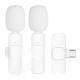 White One-to-two Wireless Neckline Clip Small Microphone
