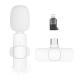 White One-to-two Wireless Neckline Clip Small Microphone