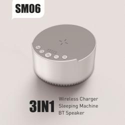 Smart White Noise 15W Wireless Charger Bluetooth Speaker