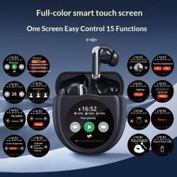 Noise-canceling Wireless Bluetooth Headphones With A Screen