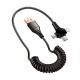 Super Fast Charge Charge Spring Telescopic Data Cable One Drag Three Fast Charge Type-c Android Three-in-one Charge Cable