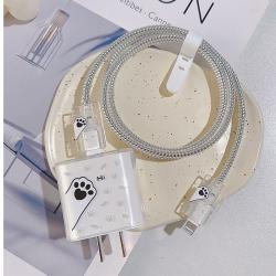 Transparent Scratch-resistant Charger USB Cable Protection Sleeve Suit