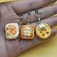 New Cute Kitten Egg Tart Simulation Mobile Phone Pendant