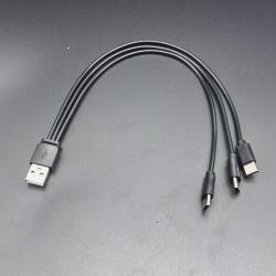 USB To Three Type-c Charging Cable Three-in-one Typec Data Line Pvc Battery Lithium Battery Usb Charging Cable