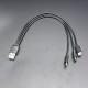 USB To Three Type-c Charging Cable Three-in-one Typec Data Line Pvc Battery Lithium Battery Usb Charging Cable