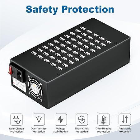 50-Port 200 W USB Charging Station