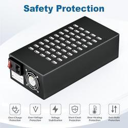 50-Port 200 W USB Charging Station