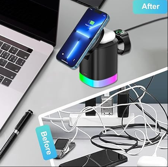 Charger With Foldable Phone Holder