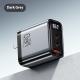 Gallium Nitride Three-port Charging Plug Smart Digital Display Mobile Phone Charger