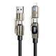 Four-in-one Bold Alloy 240W Super Fast Charge Silicone Data Cable