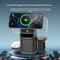 Three-in-one Electric Mobile Phone Magnetic Wireless Charging Stand