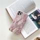 Girly pink gilded snakeskin pattern phone case