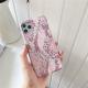 Girly pink gilded snakeskin pattern phone case