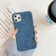Autumn and winter solid color fabric phone case