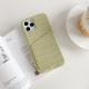 Leather crocodile-striped card case