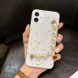 Compatible With , Suitable For 12 Mobile Phone Case IPhone11promax All-inclusive Xr Epoxy Glitter Female Soft Case Pearl Chain