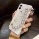 Compatible With , Suitable For 12 Mobile Phone Case IPhone11promax All-inclusive Xr Epoxy Glitter Female Soft Case Pearl Chain