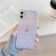 Laser Gradient Colorful Phone Case For  11 12 11 Pro Max XR XS Max X 7 8 Plus 12 Pro SE 2 Hard PC Transparent Stripe Cover