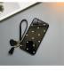 Compatible with Apple , Love Dot Mobile Phone Case With Lanyard Glass Case