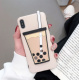Three-dimensional Pearl Milk Tea Silicone Phone Case