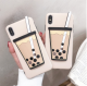 Three-dimensional Pearl Milk Tea Silicone Phone Case