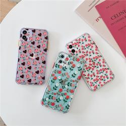 Compatible with Apple , Silicone Soft Phone Case Transparent Anti-drop Two-color