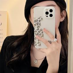 White Leopard Print 13 Mobile Phone Case