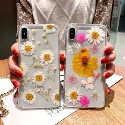 Back Cover Epoxy Preserved Flower Phone Case
