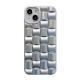 Ins Simple Solid Color Woven Pattern Mobile Phone Case