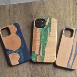 Resin Wood Mobile Phone Case Anti Drop Grain New Protective Cover