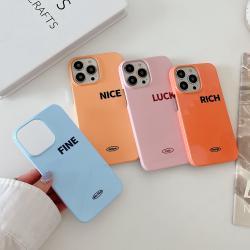 Half Pack Glossy Solid Color Plastic Phone Case