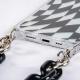 Irregular Black Grid Suitable For Iphone12 Portable Chain