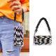 Irregular Black Grid Suitable For Iphone12 Portable Chain