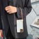Hanging Hole Portable 11 Chain Mobile Phone Case Silver Simple Transparent