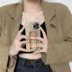 Niche Design Back Cover Metal Square Buckle Bracket Phone Case