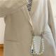 Crossbody Pearl Chain Frosty Mirror Phone Case