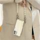 Crossbody Pearl Chain Frosty Mirror Phone Case