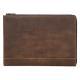 Protective Case Crazy Horse Oil Leather Zipper Laptop Bag