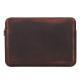 Retro Crazy Horse Leather Notebook Zipper Computer Bag