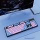 Two-color Keyboard Wired Office Green Black Tea Red Axis Hot Plug Computer