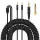 Suitable For HE400i He560 Double 25mm Plug Headset Spring Headset Cable