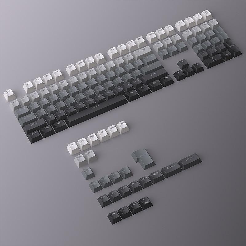 Polar Day Gradient Engraved Luminous Machinery Key Cap