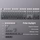 Polar Day Gradient Engraved Luminous Machinery Key Cap