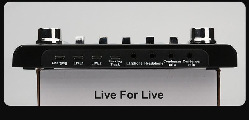English Version Live Sound Card Microphone Set Full Set